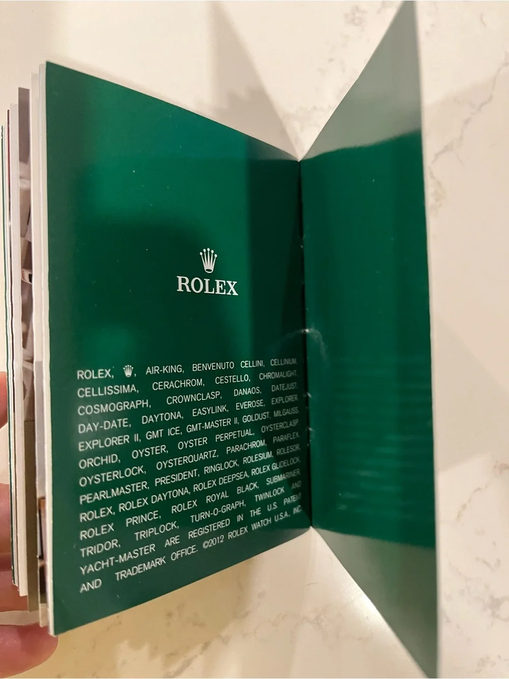 Genuine Rolex Factory Service Booklet - Gold Cover